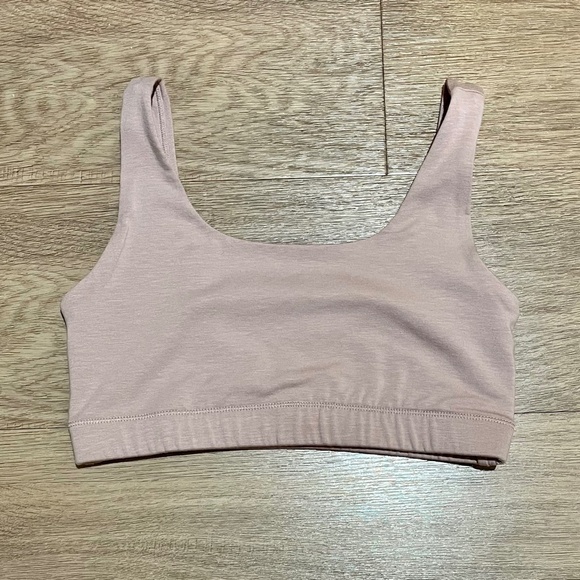 BNWOT Tentree Everyday Scoop Bralette - crop top bra - vintage mauve small - Picture 4 of 6